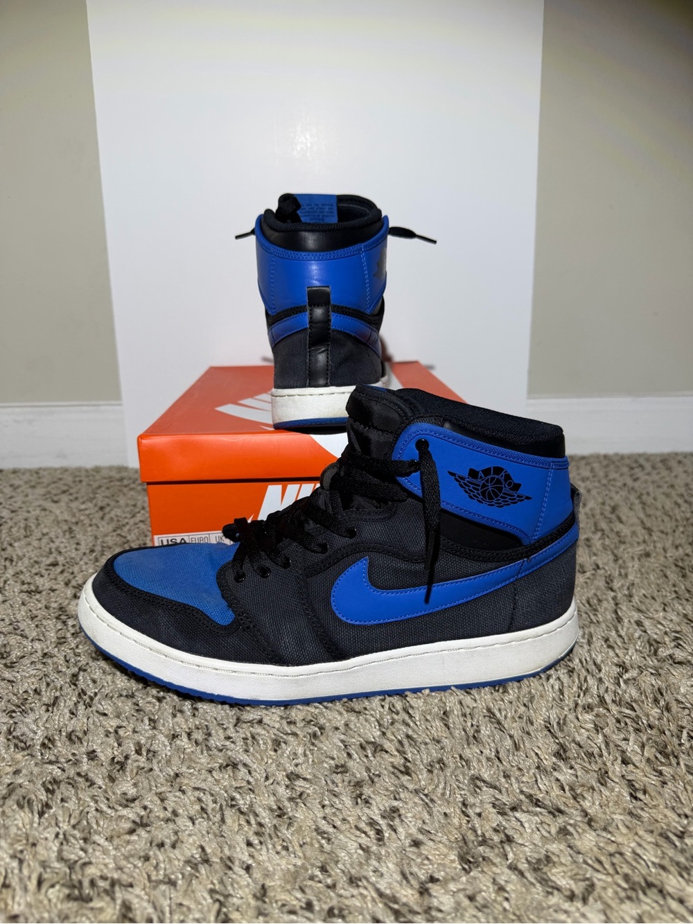 Nike Air Jordan 1 Mid Black & Royal Blue